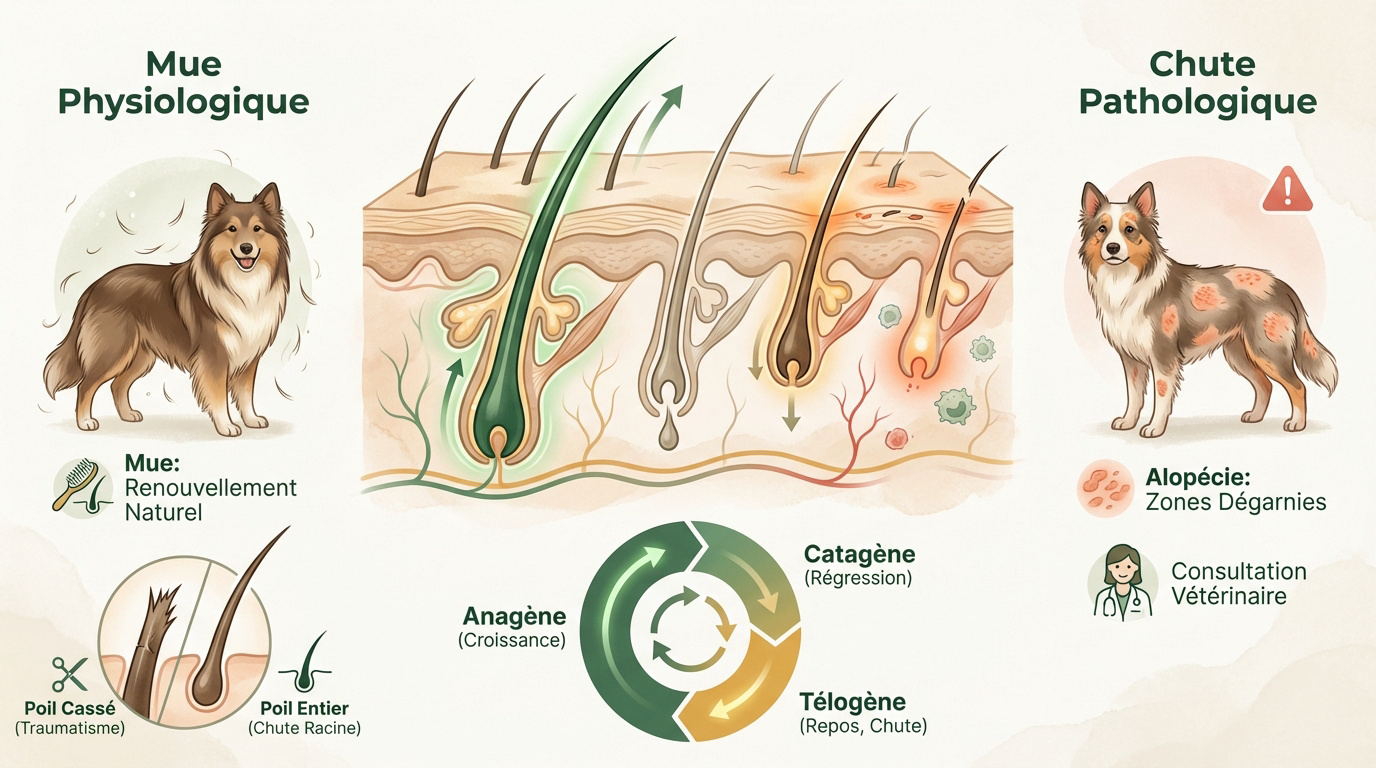 Comprendre l'alopécie canine et le cycle pilaire